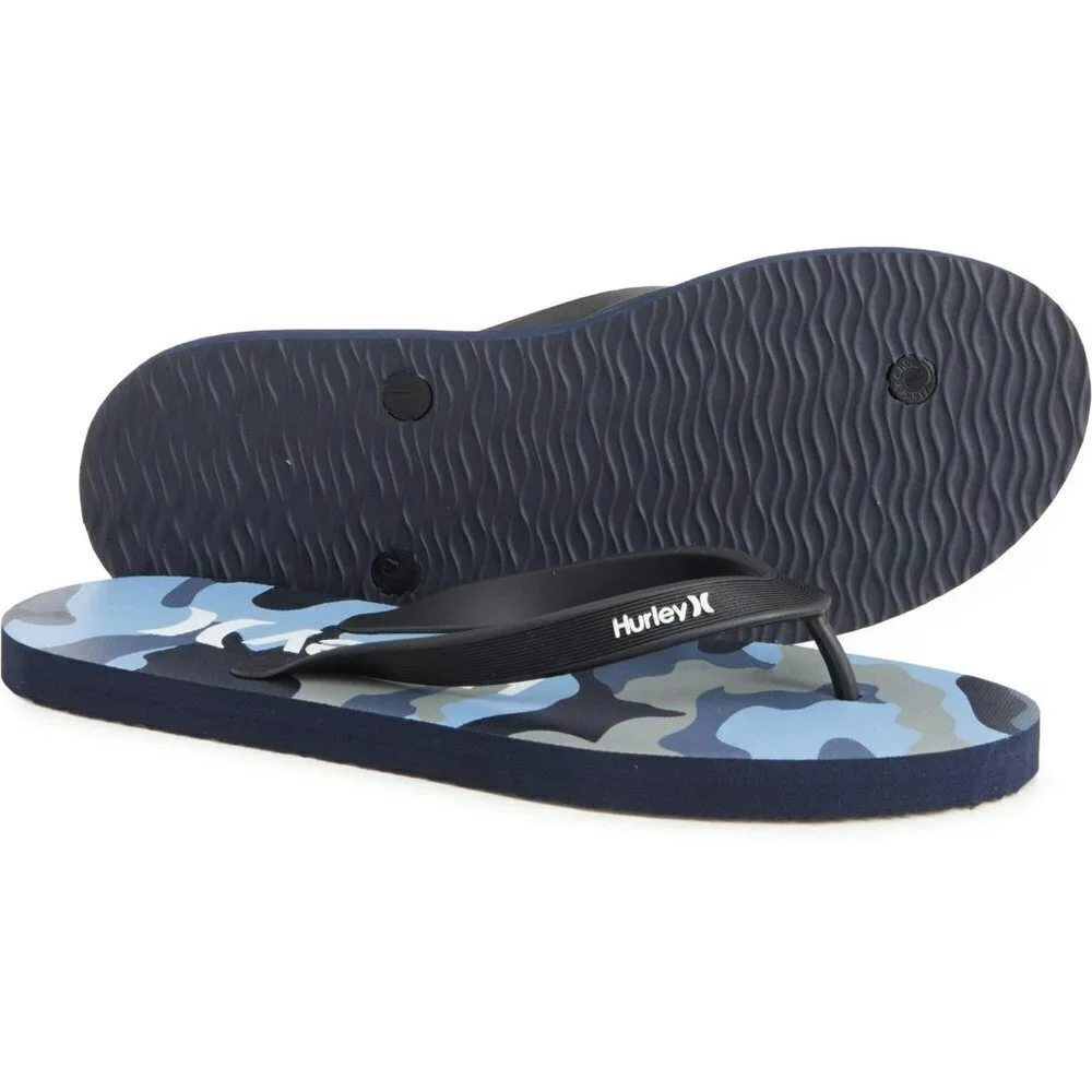 NWT Hurley Men's One and Only Camo Print Flip-Flops